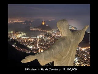 19th place is Rio de Janeiro at 12,100,000

 