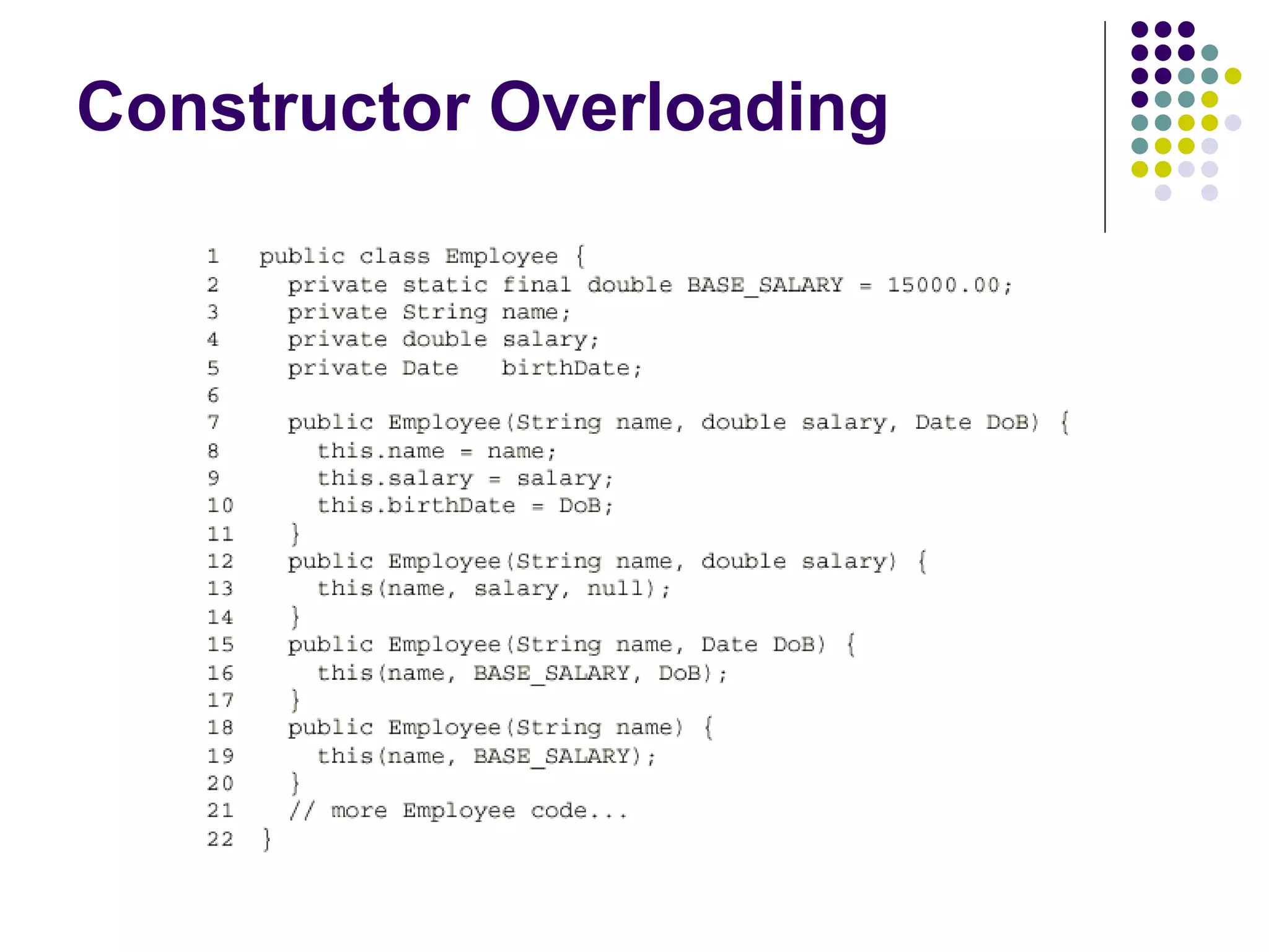 Constructor Overloading 