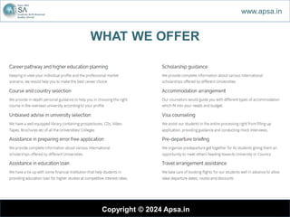 Copyright © 2024 Apsa.in
WHAT WE OFFER
www.apsa.in
 