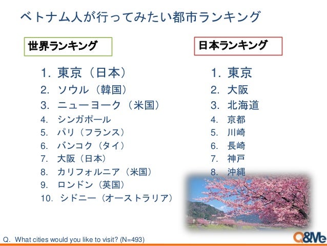 ベトナム人の訪れたい国調査 ベトナム人の訪れたい国調査