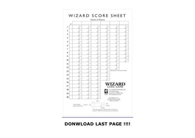 Oversized Wizard Scorepads [PDF]