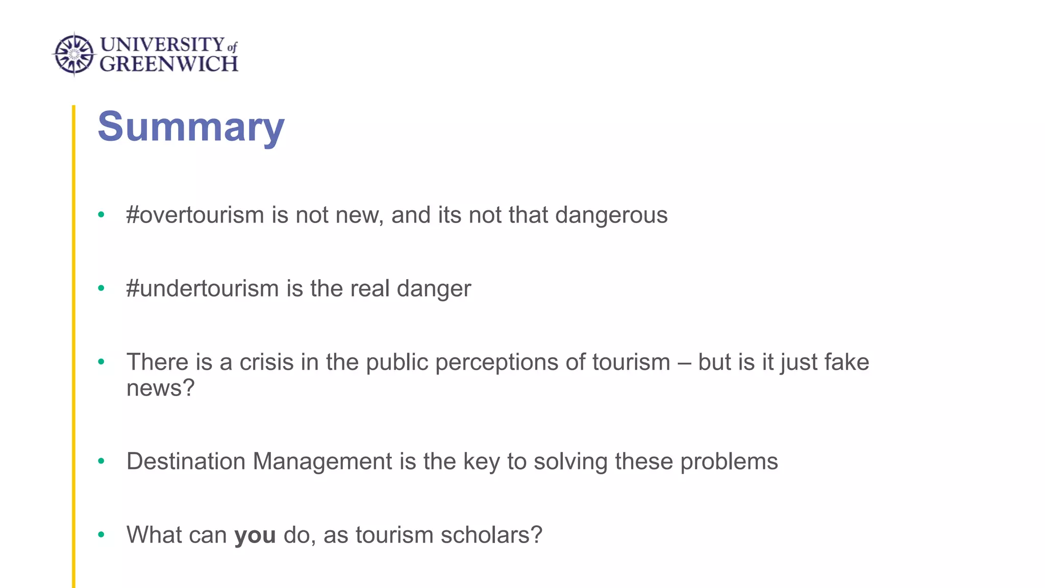 Overtourism - a real crisis? | PPTX