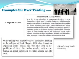 Over Trading Examples Overtrading | PPTX