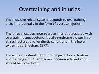 Overtraining presentation one | PPTX