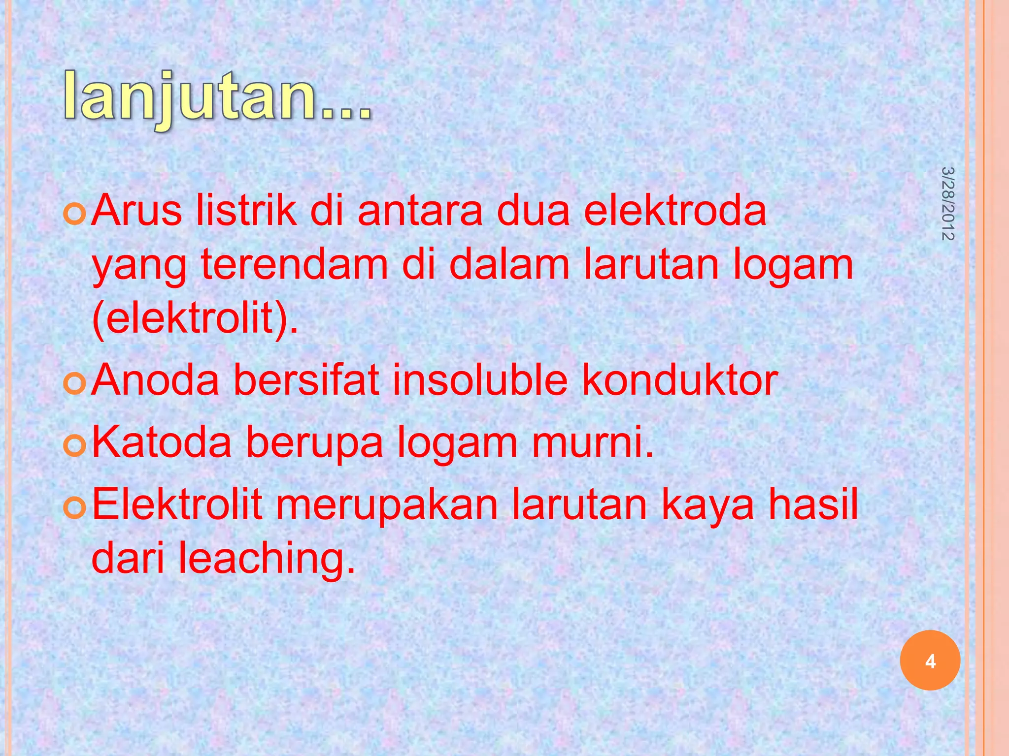 Overview Of Electrowinning | PPTX