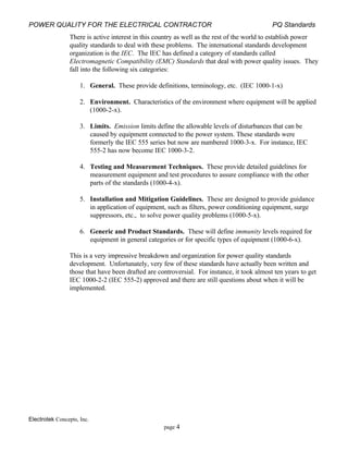 Power Quality Standards | PDF