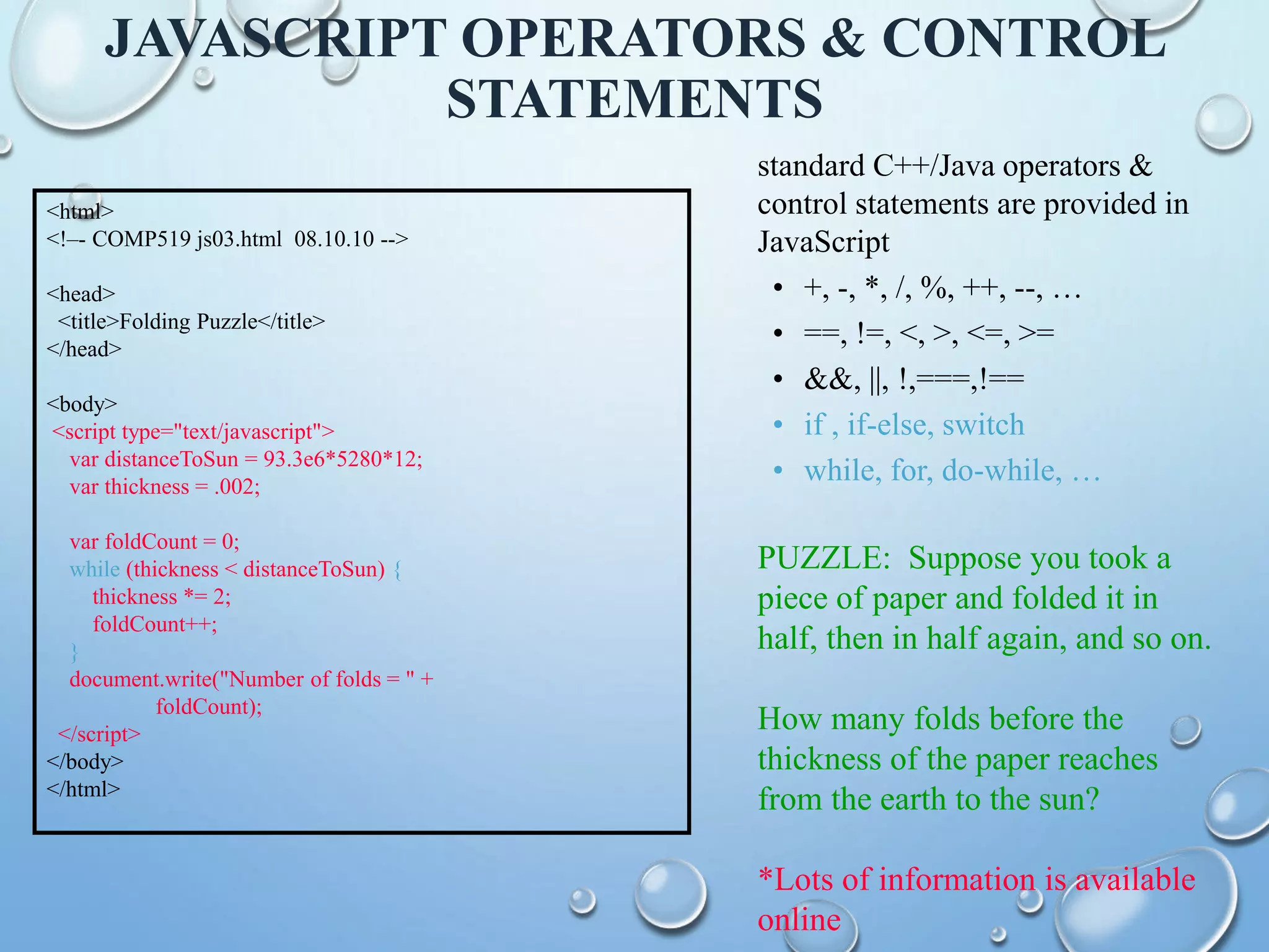 An Overview of HTML, CSS & Java Script | PPTX | Web Development | Internet