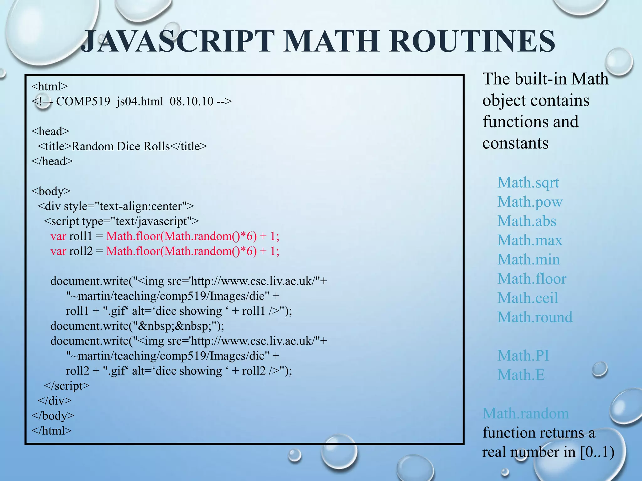 An Overview of HTML, CSS & Java Script | PPTX
