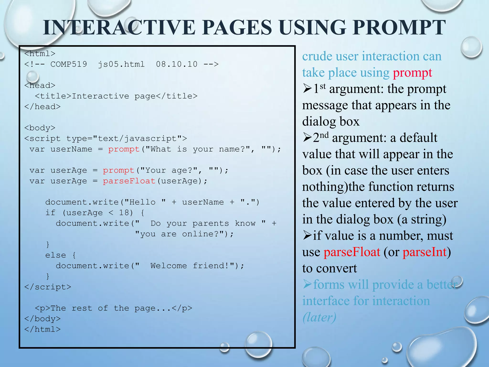 An Overview of HTML, CSS & Java Script | PPT