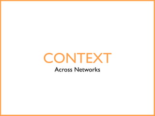 CONTEXT
 Across Networks
 