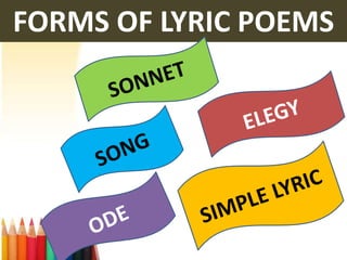 FORMS OF LYRIC POEMS
 