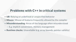 [Koln C++] Safer C++: 25 MISRA Rules Explored | PDF