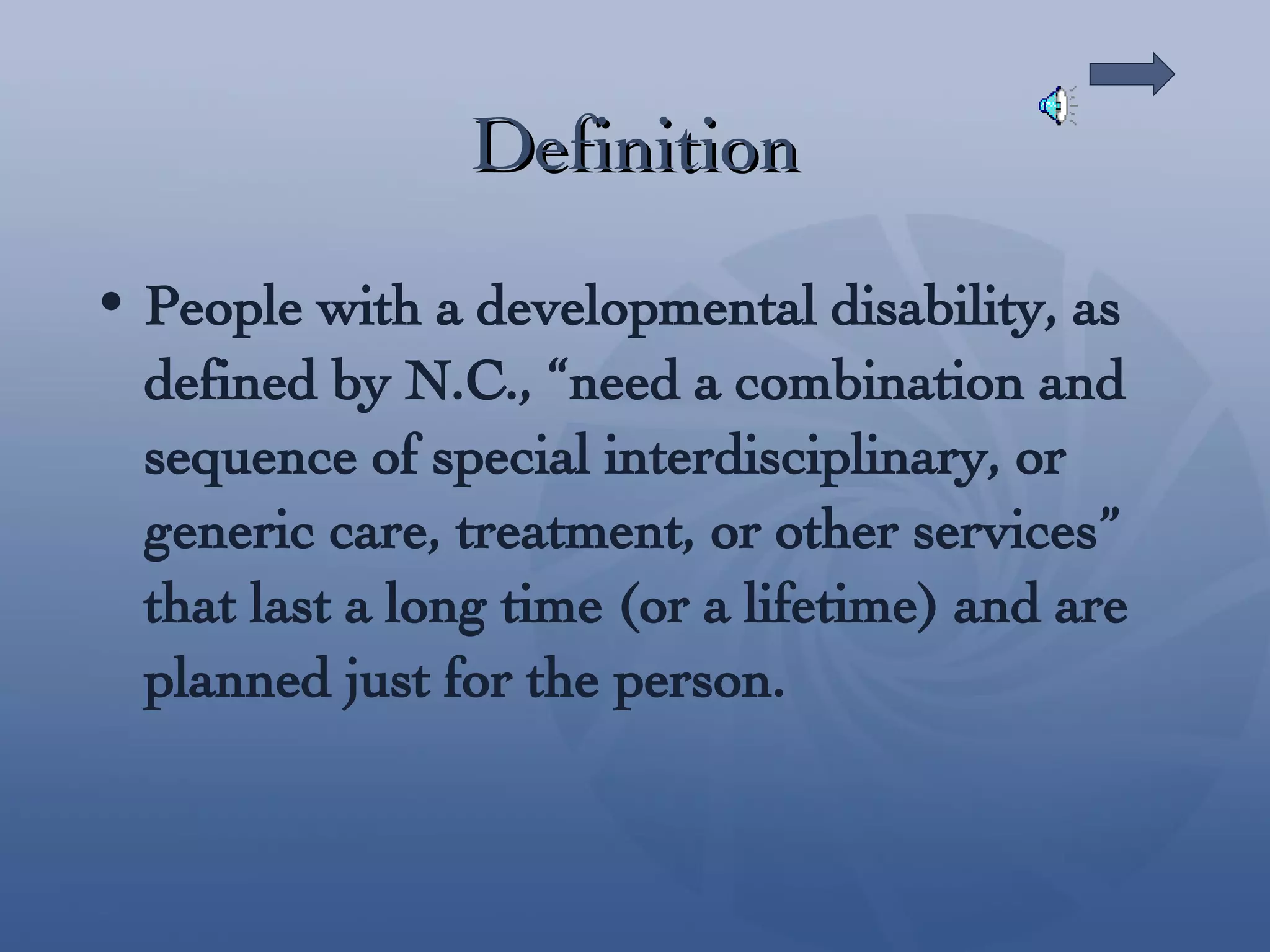 Overview Of Developmentally Disabled | PPT