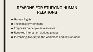 Human Relations Topics Chapter 1:Overview of Human Relationship | PPTX