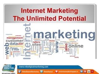 Internet Marketing
The Unlimited Potential
BINDU RATHORE
 