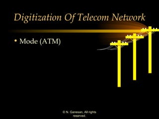 Digitization Of Telecom Network Mode (ATM) 
