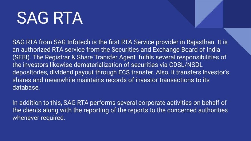 Get The Services Provided by a Registrar Transfer Agent