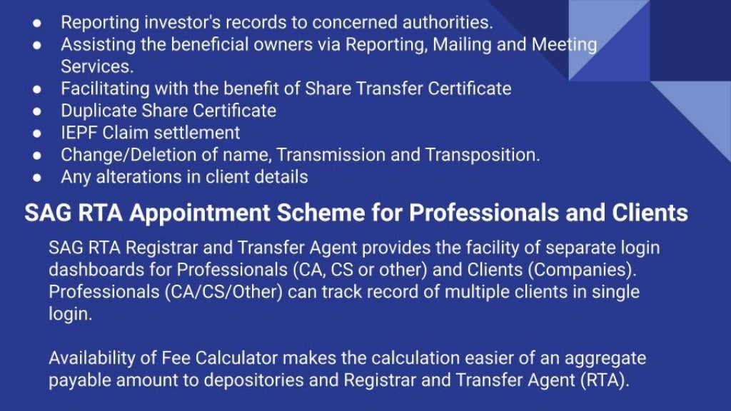 Get The Services Provided by a Registrar Transfer Agent