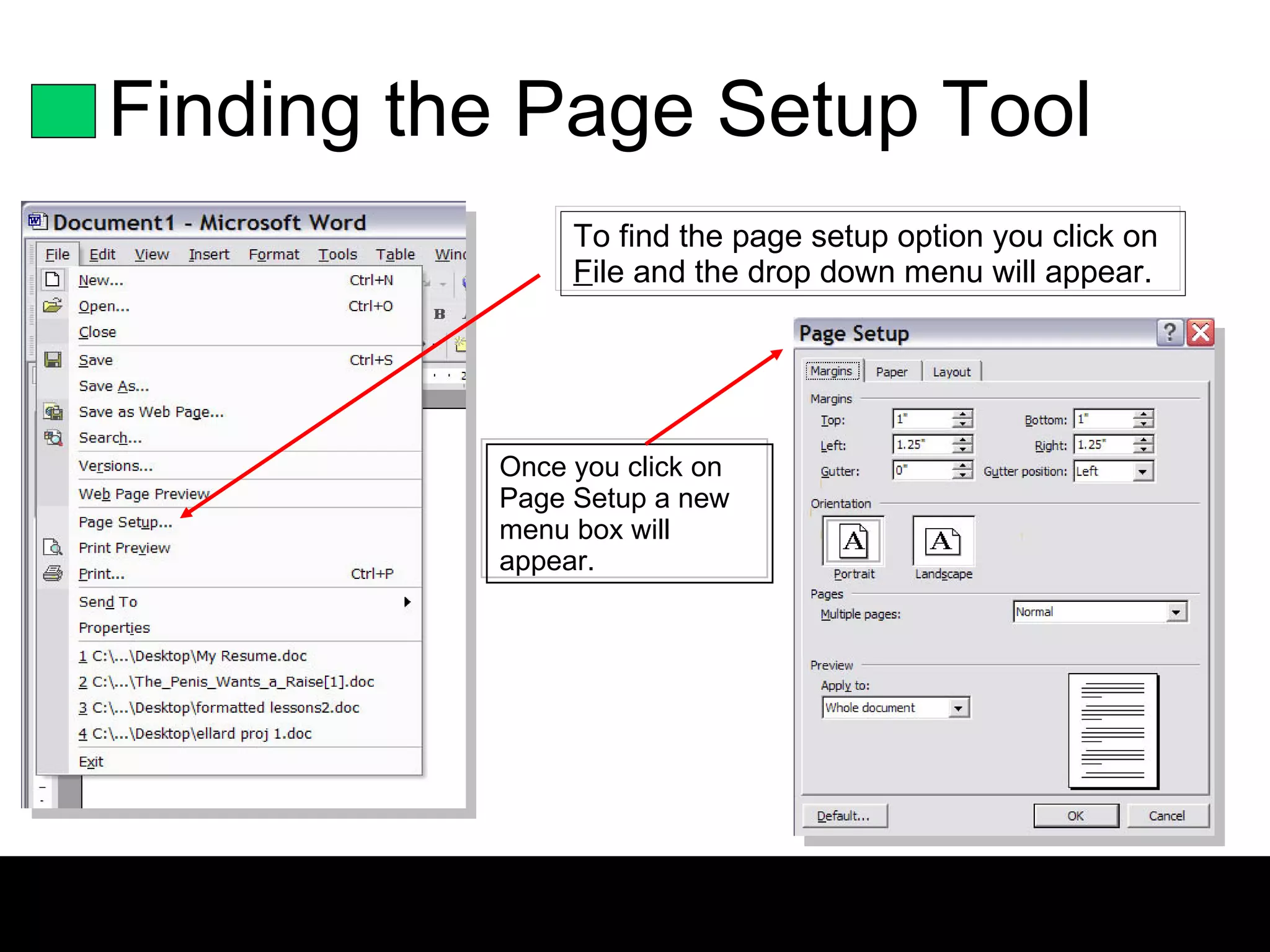 Overview Of Page Setup | PPT