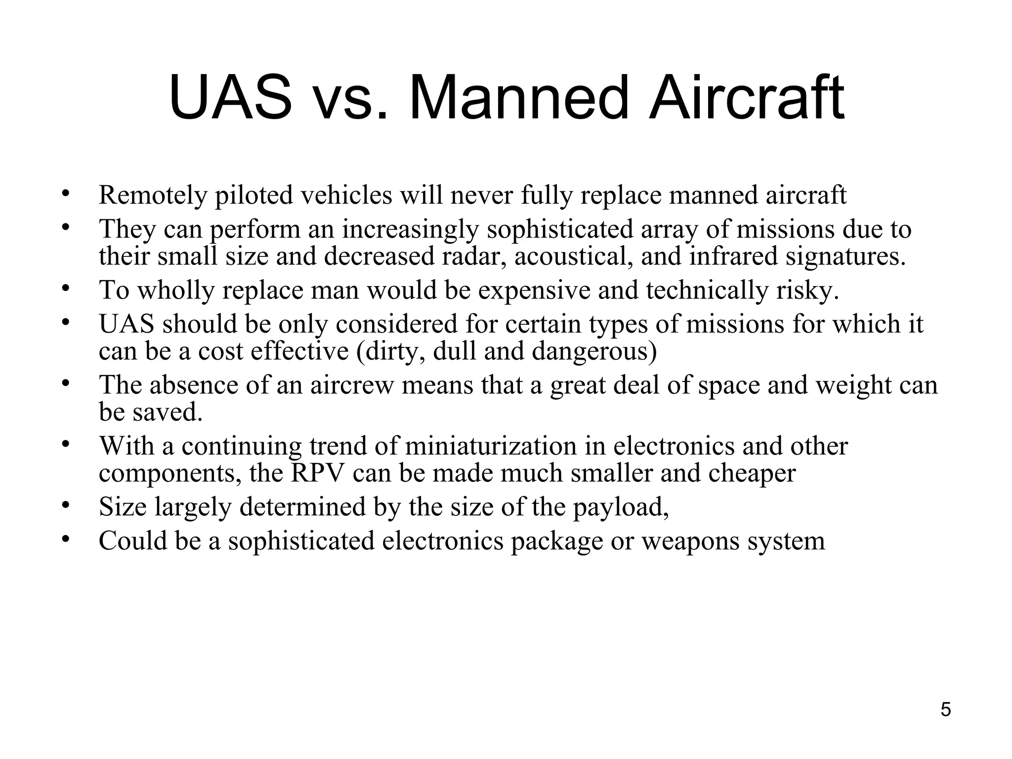 Overview Of Unmanned Aircraft Systems (UAS) | PPT 