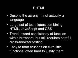 Overview of Web Technology Intro | PPT