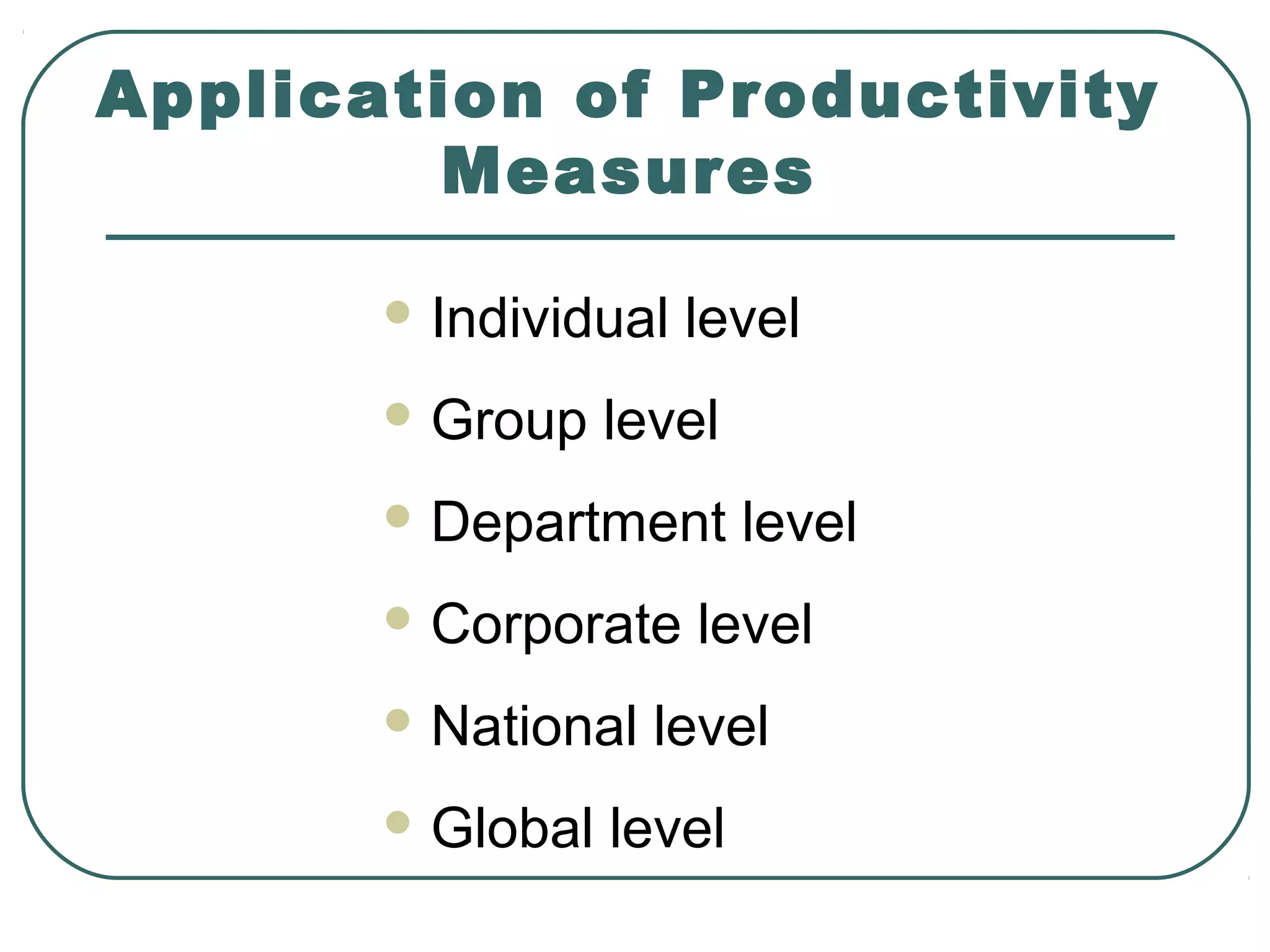 Overview -productivity management | PPT