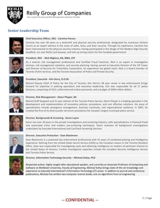 Reilly Security Overview of The Reilly Group of Companies, www.reilly-group.com