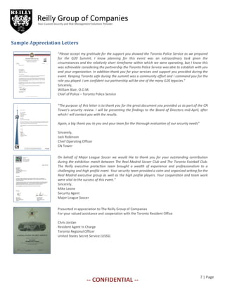 Reilly Security Overview of The Reilly Group of Companies, www.reilly-group.com