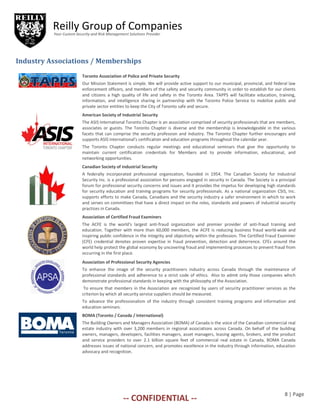 Reilly Security Overview of The Reilly Group of Companies, www.reilly-group.com