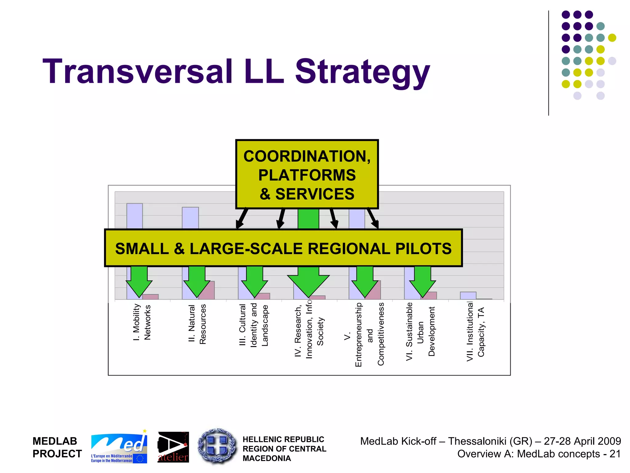 Transversal LL Strategy COORDINATION, PLATFORMS & SERVICES SMALL & LARGE-SCALE REGIONAL PILOTS 