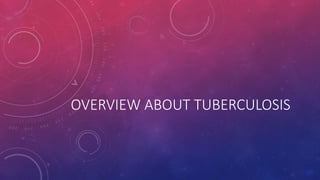 OVERVIEW ABOUT TUBERCULOSIS
 