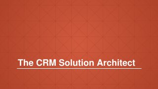 The CRM Solution Architect
 