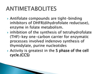 Overview and classification of chemotherapeutic agents and theory | PPTX