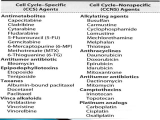 Overview and classification of chemotherapeutic agents and theory | PPTX
