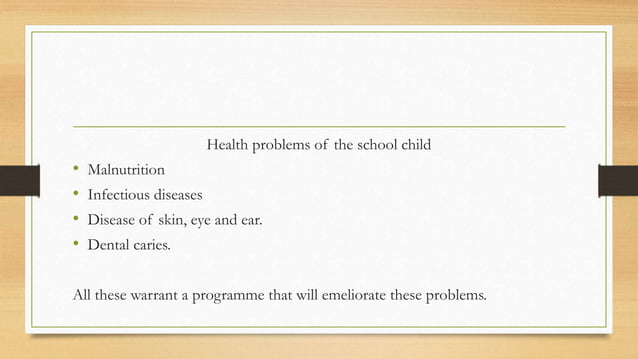 OVERVIEW AND HISTORY OF SCHOOL HEALTH PROGRAMME pptx OVERVIEW AND HISTORY OF SCHOOL HEALTH PROGRAMME pptx