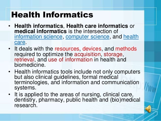 Intro To Health Informatics – Introduction to Public Health Informatics ...