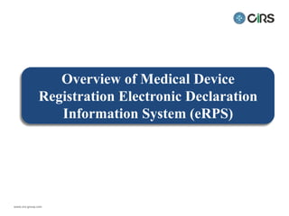 Overview and update of chinese medical device regulation | PPTX