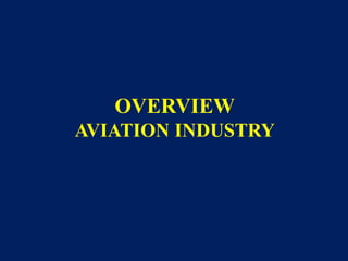 OVERVIEW
AVIATION INDUSTRY
 