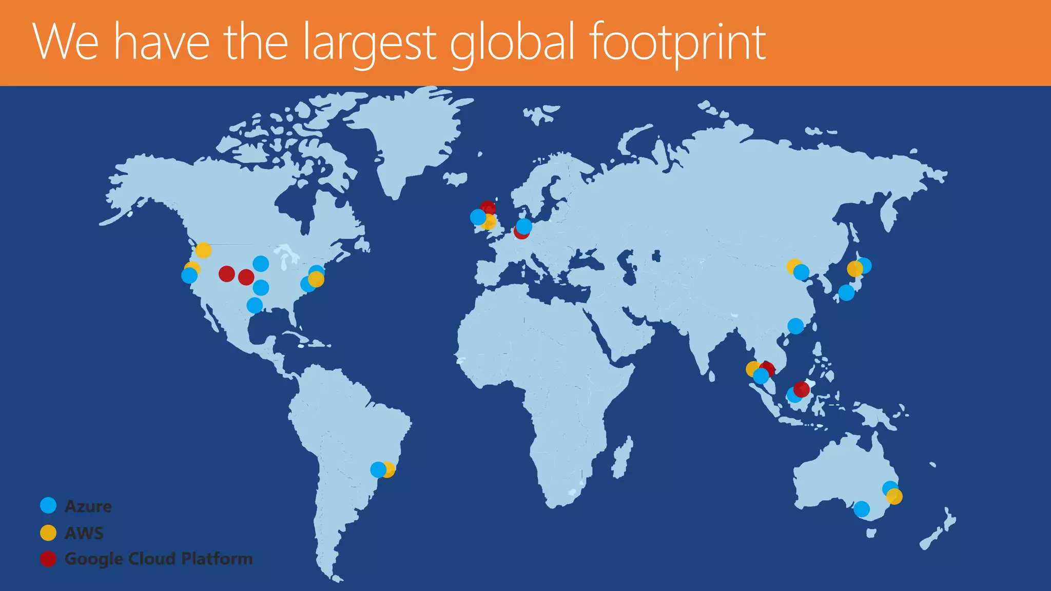 We have the largest global footprint 
 