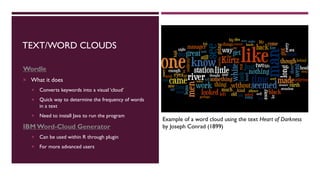 Overview of tools for data analysis and visualisation (2021) | PDF