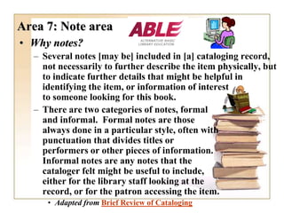 Overview of Descriptive Cataloging | PPTX