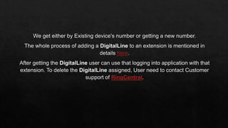 Overview in ringcentral digital line | PPTX