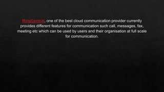 Overview in ringcentral digital line | PPTX