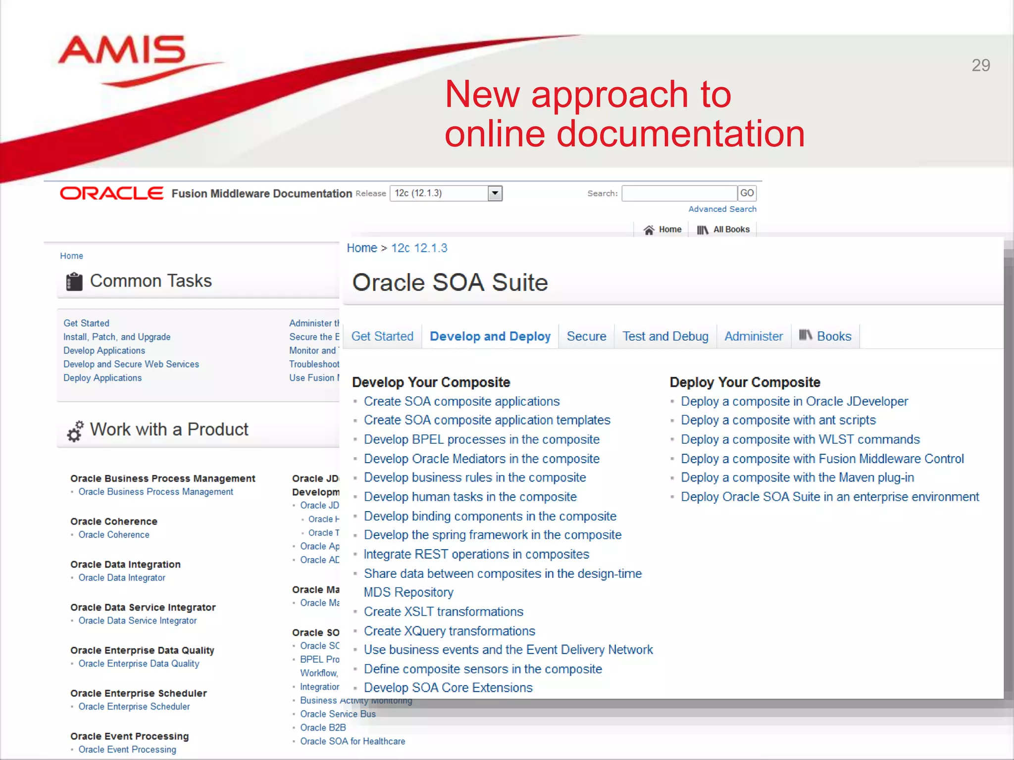 29
New approach to
online documentation
 