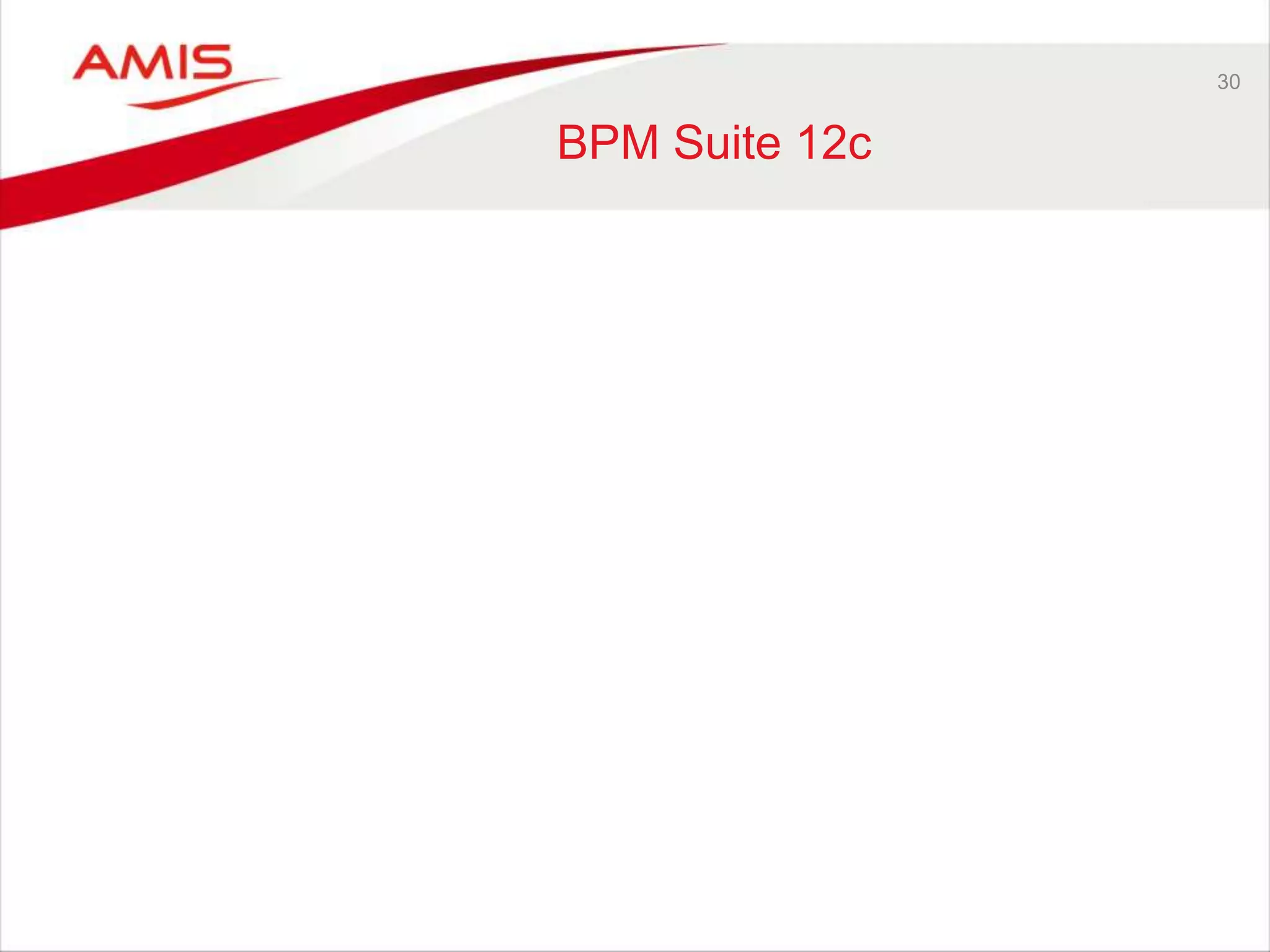 30
BPM Suite 12c
 