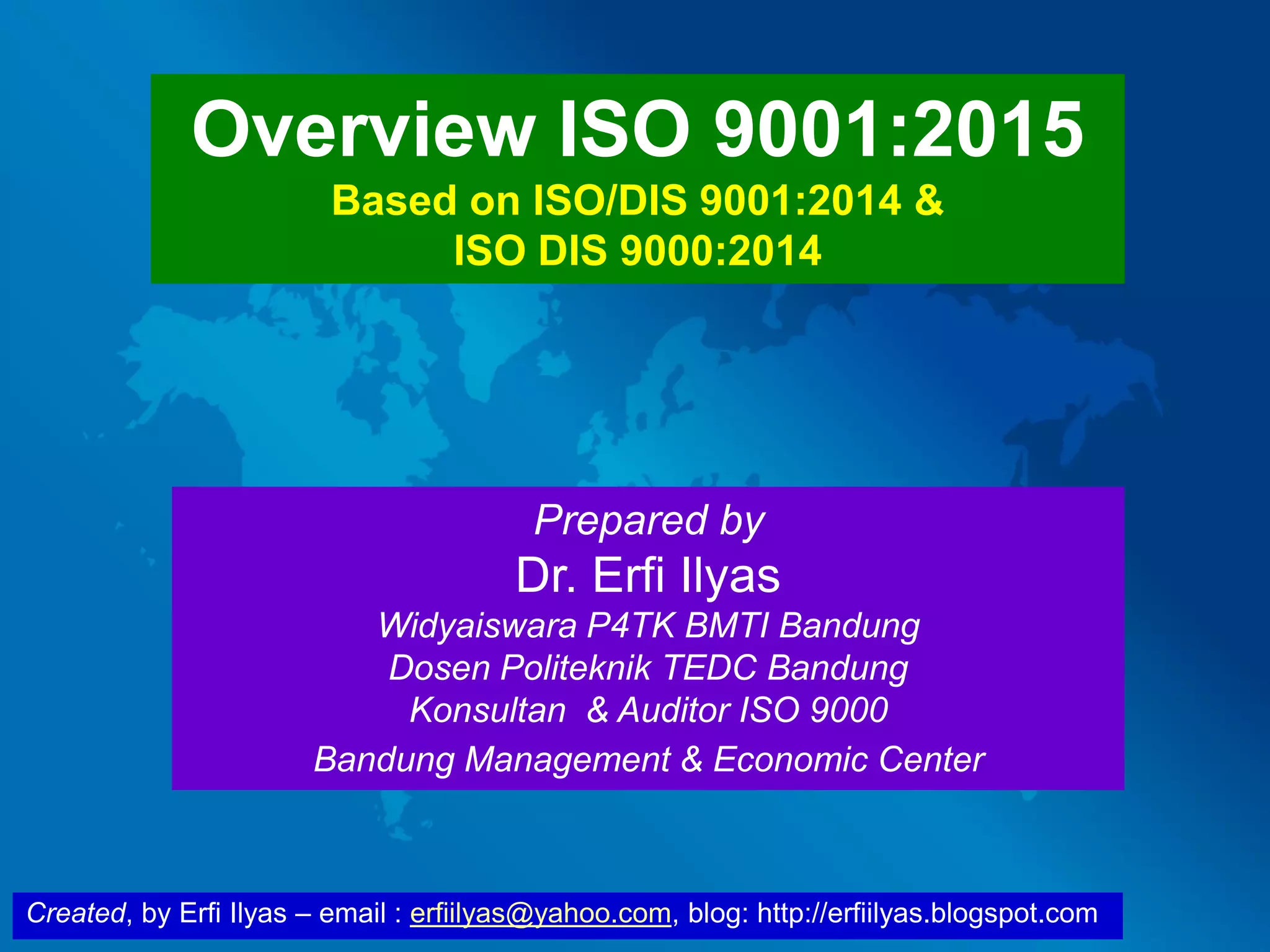 Overview iso 9001 2015 | PDF