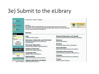 3e) Submit to the eLibrary
 