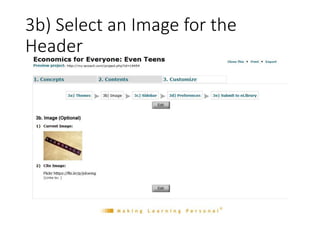 3b) Select an Image for the
Header
 