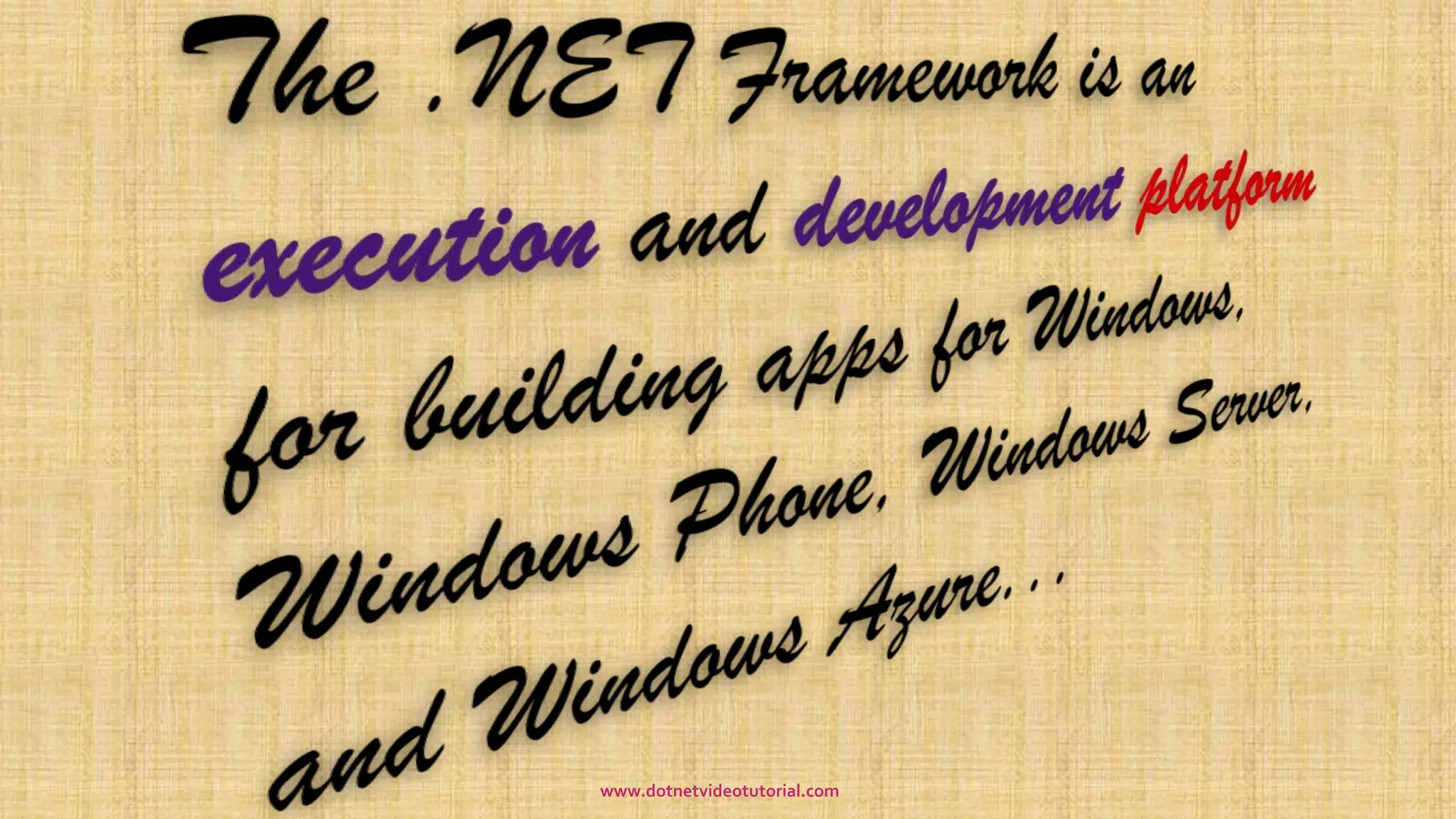 www.dotnetvideotutorial.com
 