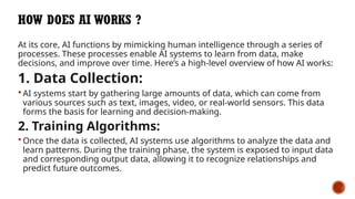 Slide Explaining How Ai Works Overview of AI.pptx AI components, AI Definition | PPTX